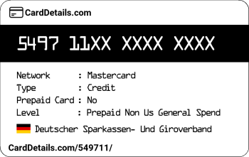 Card Details: 549711