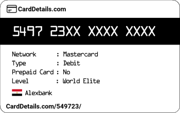 Card Details: 549723