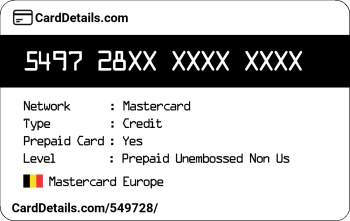 Card Details: 549728