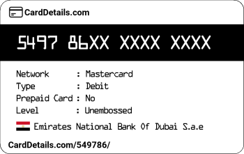 Card Details: 549786