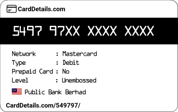 Card Details: 549797