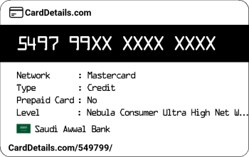 Card Details: 549799