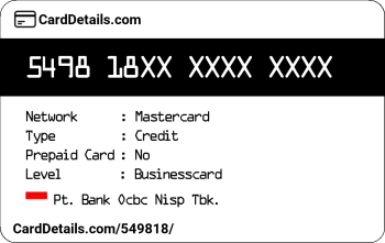 Card Details: 549818
