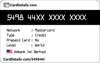 Card Details: 549844