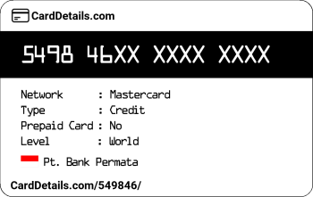Card Details: 549846