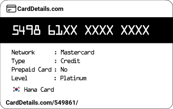 Card Details: 549861