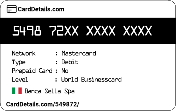 Card Details: 549872