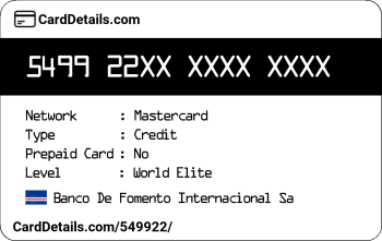 Card Details: 549922