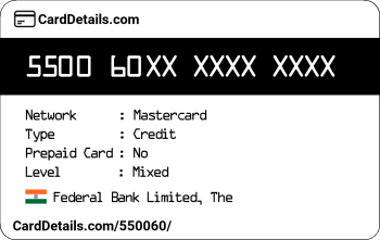 Card Details: 550060