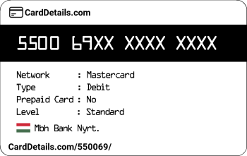 Card Details: 550069