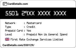 Card Details: 550129