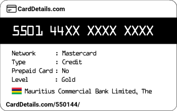 Card Details: 550144