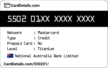 Card Details: 550201