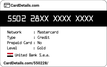 Card Details: 550228