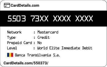 Card Details: 550373