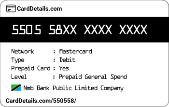 Card Details: 550558