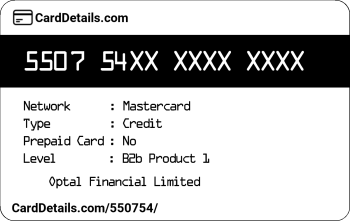 Card Details: 550754