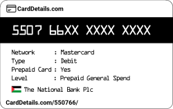 Card Details: 550766
