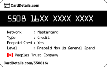 Card Details: 550816