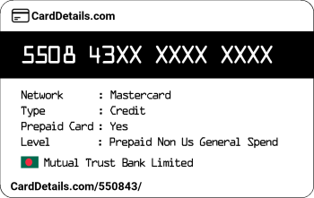 Card Details: 550843