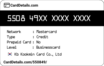 Card Details: 550849