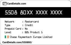 Card Details: 550880