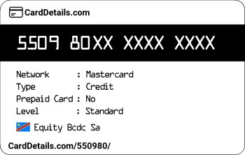 Card Details: 550980