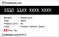 Card Details: 551011