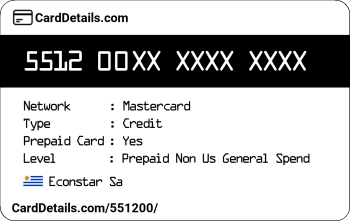 Card Details: 551200