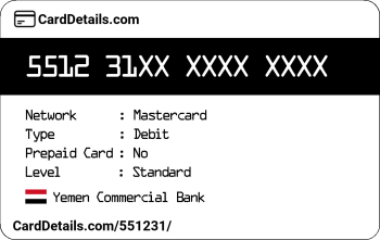 Card Details: 551231