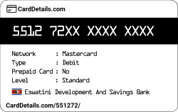 Card Details: 551272