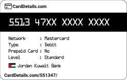 Card Details: 551347