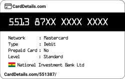 Card Details: 551387