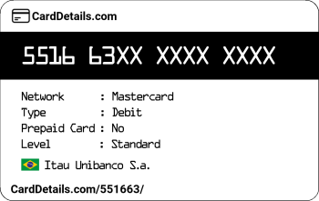 Card Details: 551663