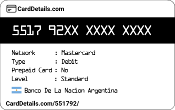 Card Details: 551792