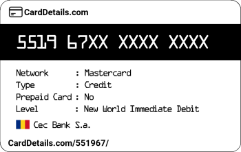 Card Details: 551967