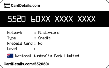 Card Details: 552060