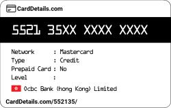 Card Details: 552135