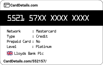 Card Details: 552157