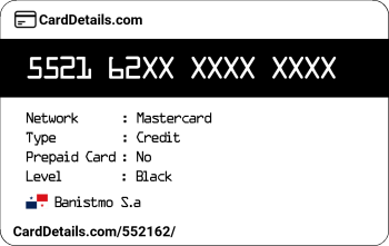 Card Details: 552162