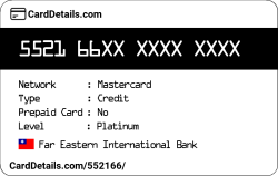 Card Details: 552166