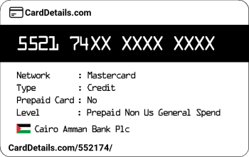 Card Details: 552174