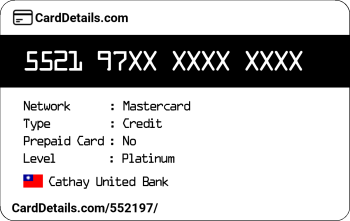 Card Details: 552197