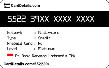 Card Details: 552239