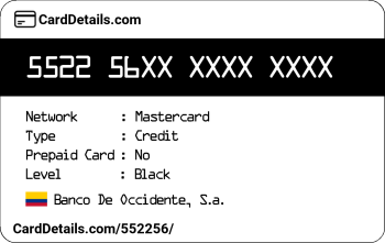Card Details: 552256