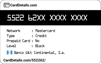 Card Details: 552262