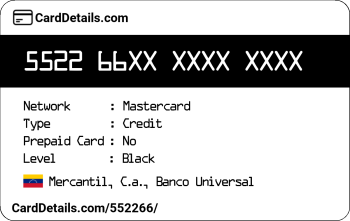 Card Details: 552266
