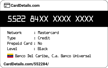 Card Details: 552284