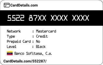 Card Details: 552287