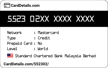 Card Details: 552302